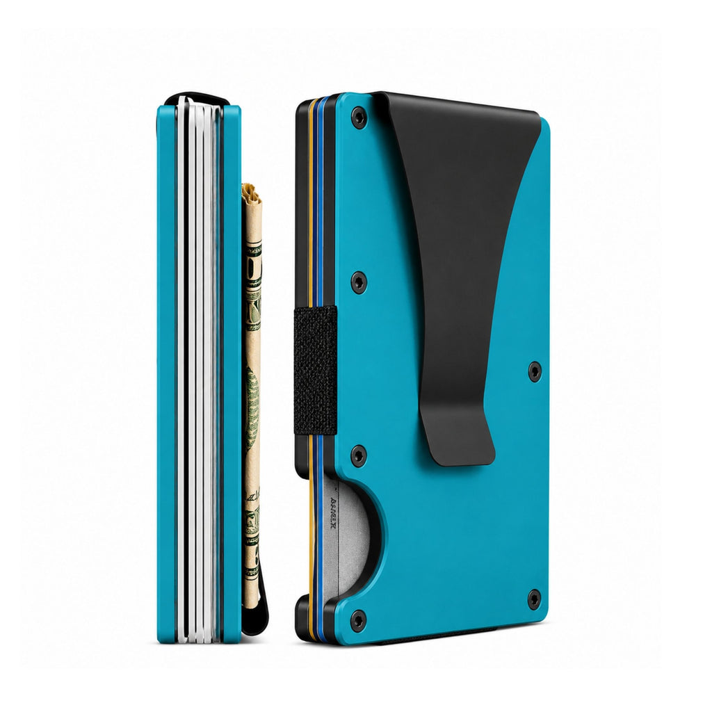 The Slim Wallet | Neon Blue