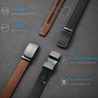 Buckles and straps with features highlighted on a gray background