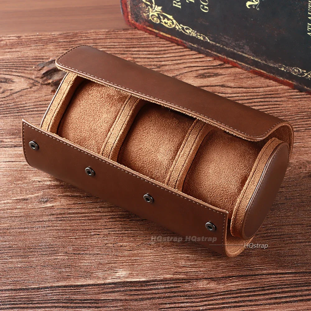 Leather Watch Roll Case
