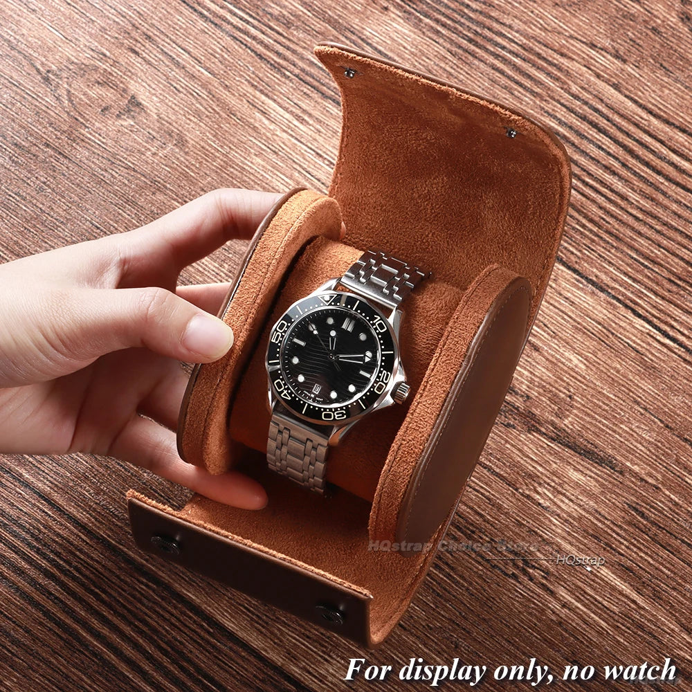 Leather Watch Roll Case